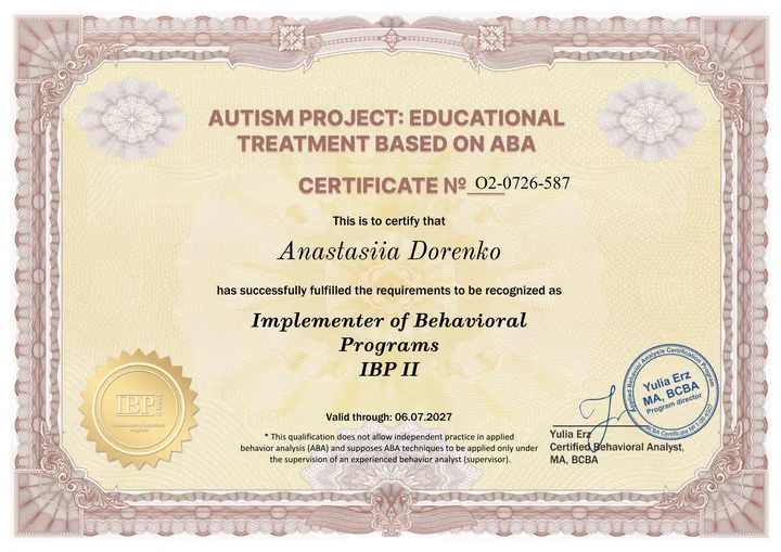 Implementer of Behavioral Programs — IBP II
